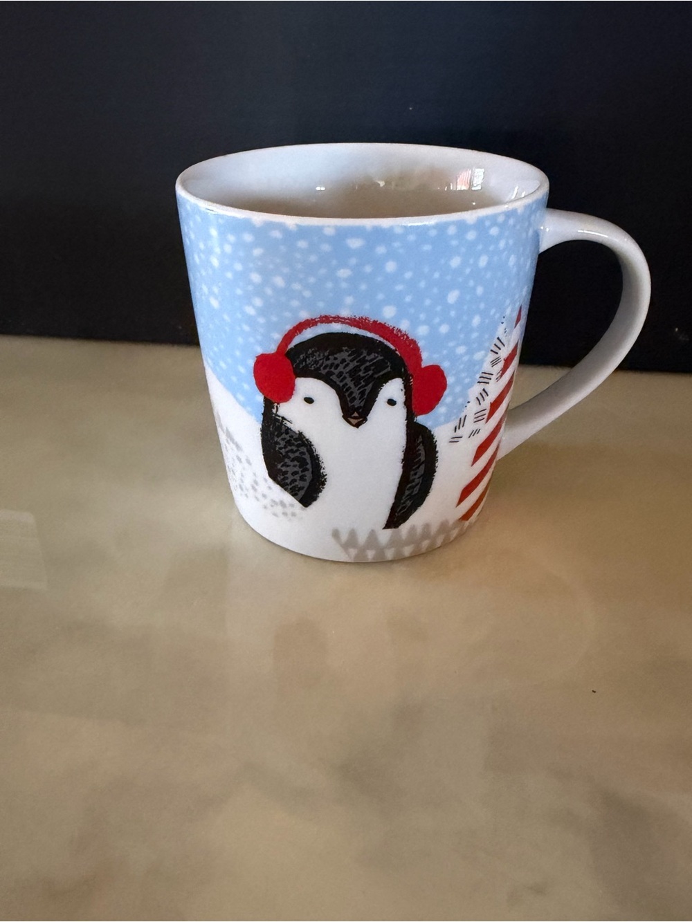 Starbucks 2016 Holiday Penguin Red Earmuffs Winter Christmas Mug